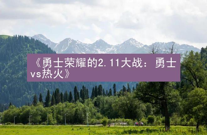 《勇士荣耀的2.11大战：勇士vs热火》