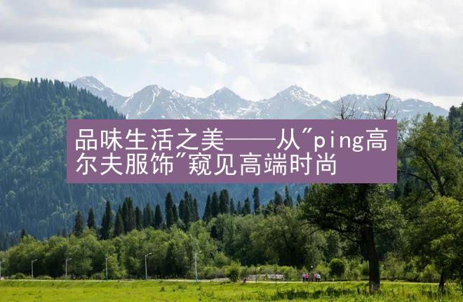 品味生活之美——从"ping高尔夫服饰"窥见高端时尚