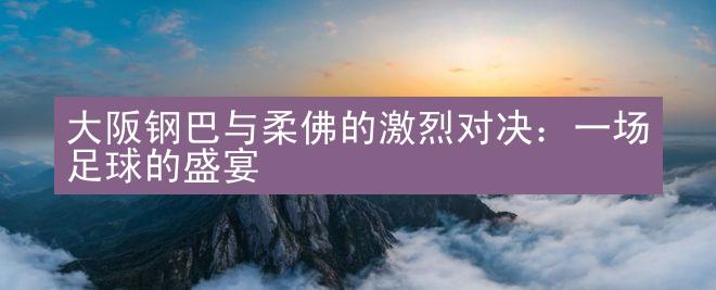 大阪钢巴与柔佛的激烈对决：一场足球的盛宴