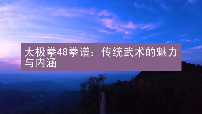 太极拳48拳谱：传统武术的魅力与内涵